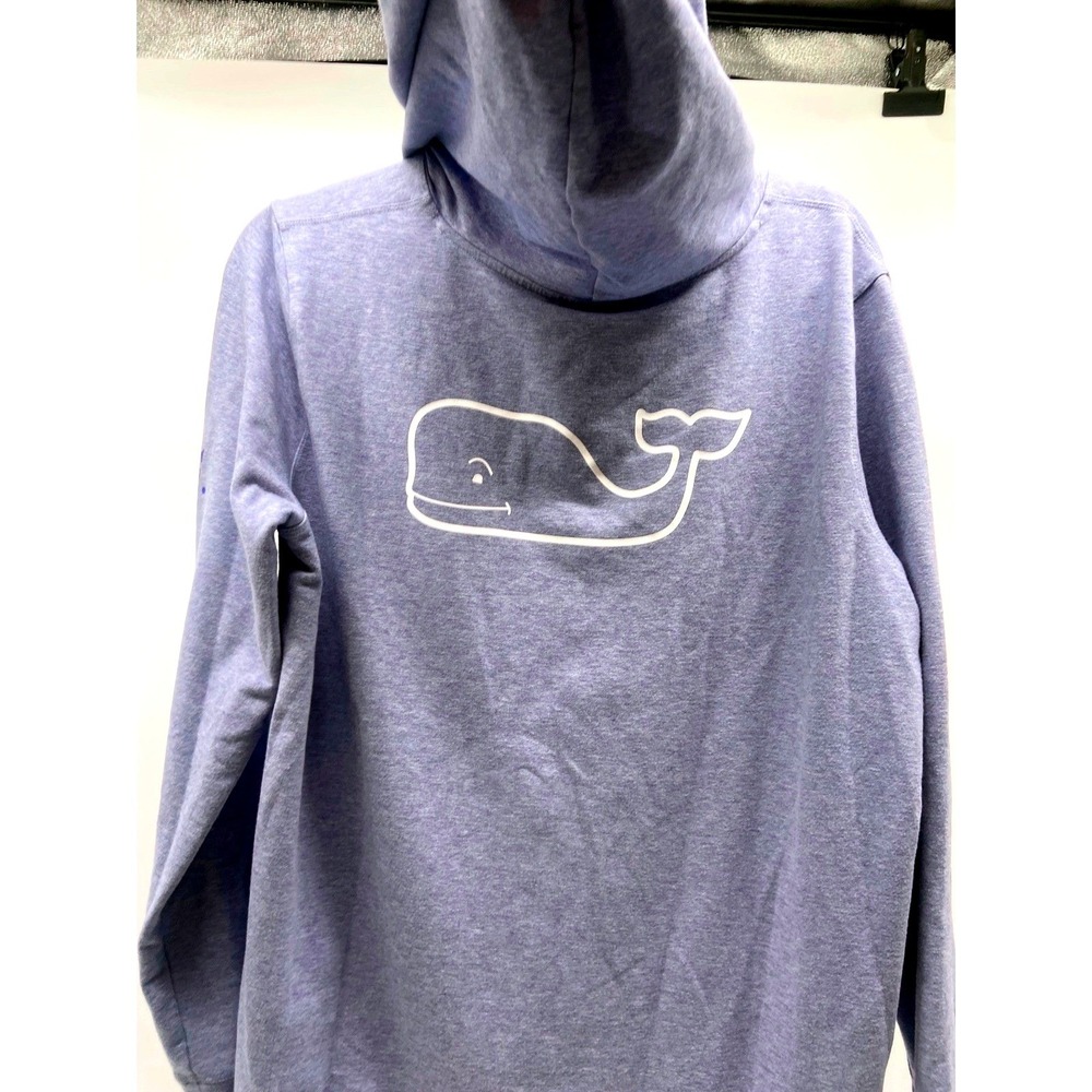 Vineyard Vines XL Blue Heathered Whale Pullover Lightweight Hoodie Sweatshirt
